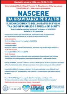 Webinar: “Nascere da gravidanza per altri. Il riconoscimento dello status di figlio tra ordine pubblico e tutela dei diritti”